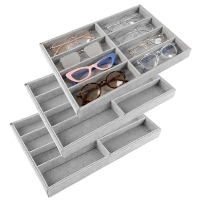 Unyqoos® Modulaire opbergdoos voor zonnebrillen en sieraden met verstelbare indeling