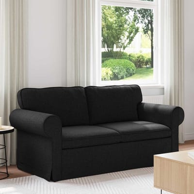 vidaXL - Bank - Zwart - 175 - x - 82 - x - 80 - cm - Stof