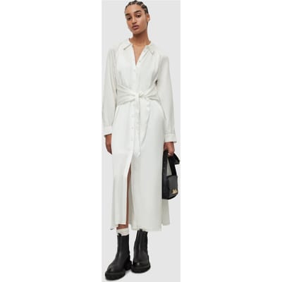 AllSaints Clanetta Dress Off White Size: 16 | Shirt Dresses Outlet | Dames | Wit