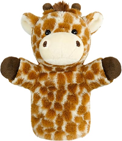 Handpoppen Dieren - Pluche Poppen - Verhaaltjes Vertellen - Zacht en Veilig Materiaal - 28 cm - Multicolor