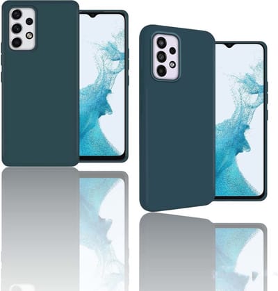 oTronica Hoesje Geschikt Voor Samsung Galaxy A33 hoesje Donker Groen colour case - Hoesje Geschikt Voor Samsung Galaxy A33 5G Siliconen hoesje