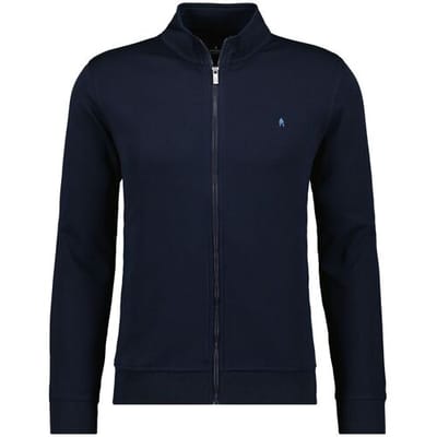 Ragman Vest Sweat Jacket Cardigan Zip With Side Pockets Donker Blauw / male