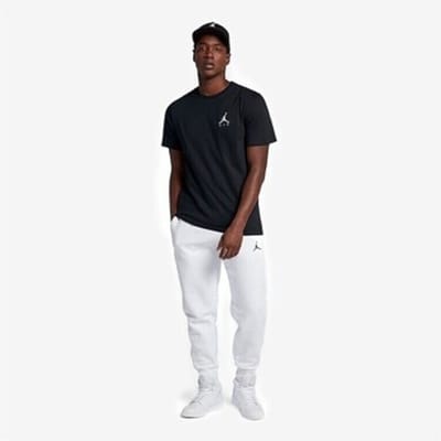 Jordan Jumpman Air Geborduurd T-shirt Zwart Heren Streetwear AH5296-010 S black