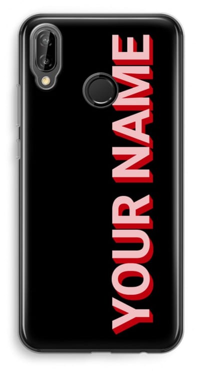 Gepersonaliseerd - Case Company® - Hoesje geschikt voor Huawei P20 Lite hoesje - Namecase - Soft Cover Telefoonhoesje - Bescherming aan alle Kanten en Schermrand