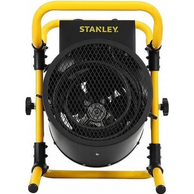 Stanley Elektrische Luchtverhitter STN5000RN – 5000W Krachtstroom 400V – Industriële Ventilatorkachel Voor Werkplaats En Bouwplaats – Zwart/Geel