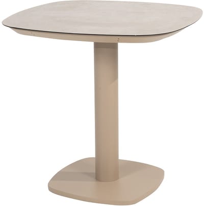 Taste by 4 Seasons Bistrotafel Manolo Licht Grijs - Latte Keramiek 75 x 75 cm