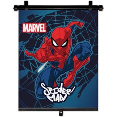 Spider Man Roller Zonnescherm Autoraam - 1 Stuk 36x45 cm - Kinder Zonnescherm voor Achterruit Vakantie en Dagelijks Gebruik