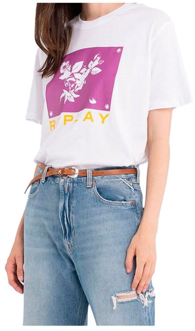 Replay W3623d.000.20994 T-shirt Met Korte Mouwen Wit XS Vrouw