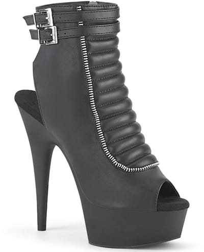 Pleaser - DELIGHT-600-18 Plateau Laarzen - US 7 - 37 Shoes - Zwart