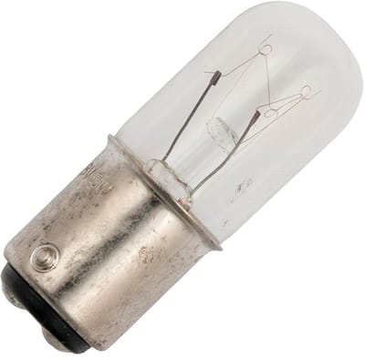 Signaallamp Ba15d 60V 5W - 83 mAh - Per stuk - T16 Gloeilamp Ø16mm - 45mm - 2500K - Dimbaar
