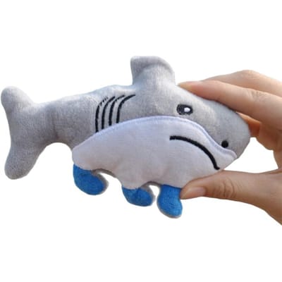 Tung Tung Sahur Pluche Speelgoed Sleutelhangers Kawaii Haai Knuffel Pluche Beestjes Schattige Animes Schattige Poppen Hanger Haai Figuurtje gray