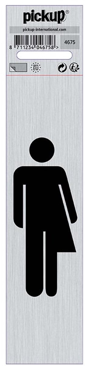 Pickup Route Alulook 165x44 mm - Genderneutraal - Toiletten - WC - verticaal - zelfklevend deurbordje