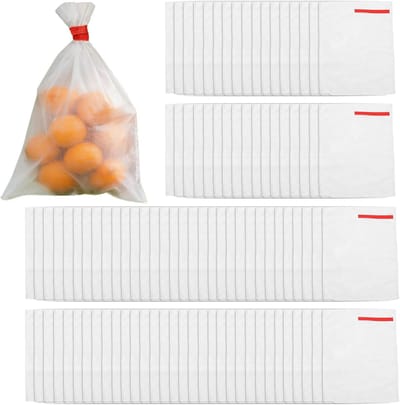 Fruitbeschermzakken - Plantenafdekking Net - Oogst Beschermen - Ademend Vliesmateriaal - 100 stuks - Wit