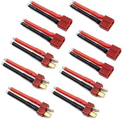 5 Pairs T-Stickers and Connectors with 14AWG Silicone Wire for RC Lipo Battery Cables