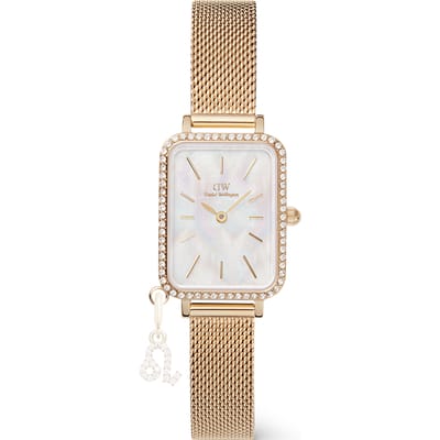 Daniel Wellington DW Watch Quadro Crystal Zodiac Evergold 20x26mm Gold
