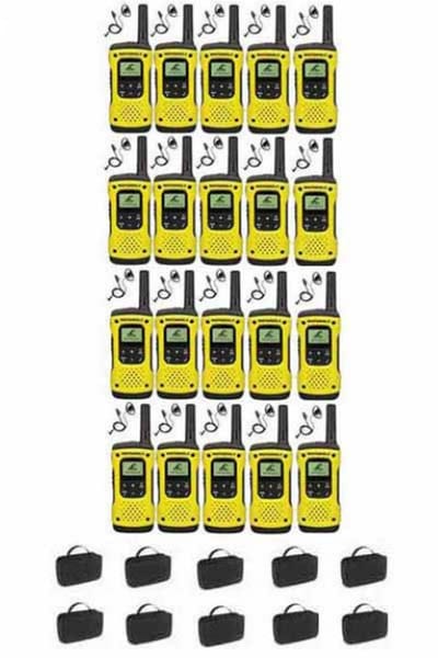 Set van 20 Motorola TLKR T92 H2O IP67 PMR446 Portofoons met D-shape oortje