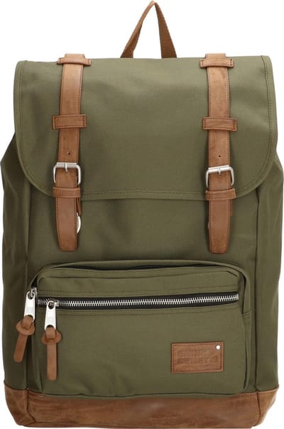 Enrico Benetti Santiago 46162 laptoprugzak met 17" laptopvak - Olijf groen