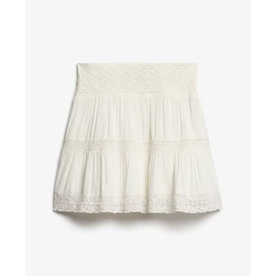 Superdry - Ibiza minirok met kant - Dames - Rokken