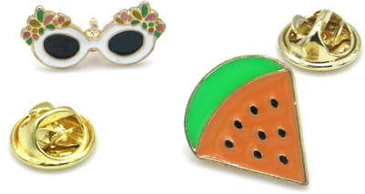 Set Sierspelden – Zonnebril & Watermeloen – Pins – Zomers Accessoire – 2 stuks