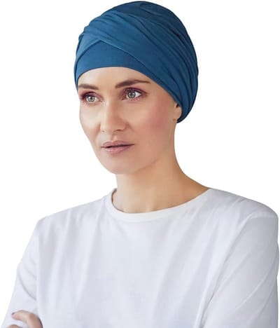 Shakti Tulband voor Dames - Chemomuts en Hoofddoek tegen Haaruitval - Zeeblauw - One Size