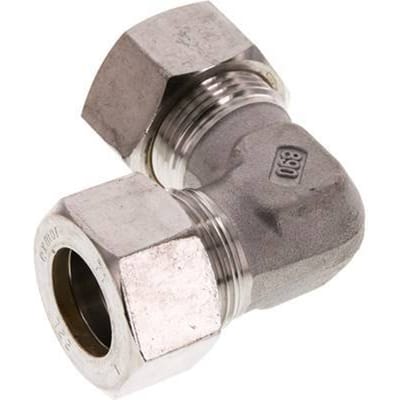 22L RVS L-Knelfitting 90 graden 160 Bar DIN 2353 - FL2E-O-ST-22-L