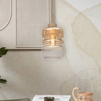 it's about RoMi Hanglamp Verona - Zand - 15x15x30cm - Modern - Hanglampen Eetkamer, Slaapkamer, Woonkamer