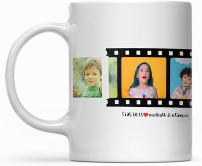 Gepersonaliseerde mok - Unieke koffiemok - Cadeau geven - Vaatwasmachinebestendig - Melamine - Wit