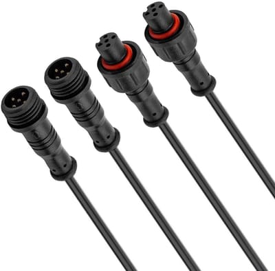 Dailygoody - 5-Pin Waterdichte Stekker met 20cm Verlengkabel voor Auto, Boot en LED Verlichting