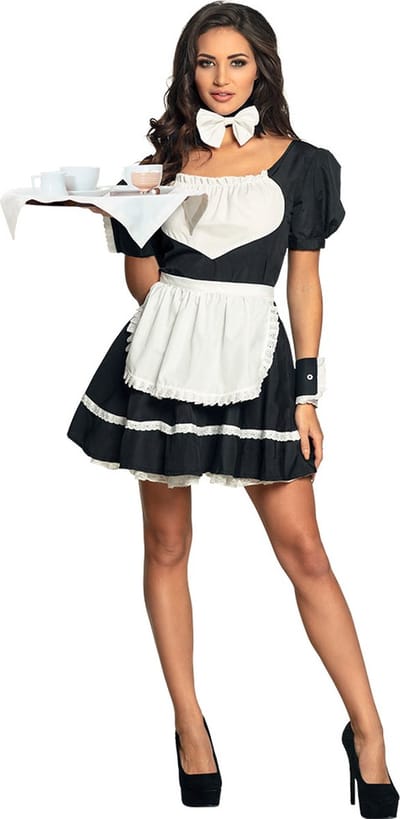 Boland - Kostuum French maid Aimée (40/42) - Volwassenen - Kamermeisje - Sexy - Dienstmeisje