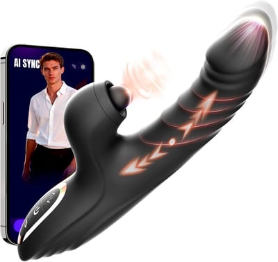 Daity dildo voor vrouwen – Konijnvibrator met klopfunctie – 10 vibratiestanden en 7 stuwstanden – G-spot clitorisvibrator – seksspeeltje voor volwassenen.
