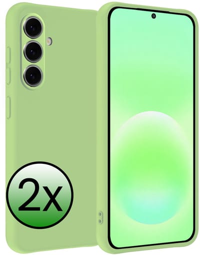 Hoesje 2 Stuks - Geschikt voor Samsung Galaxy A57 - Sterk & Shockproof - Case Siliconen - Back Cover - Telefoon Hoes - Groen