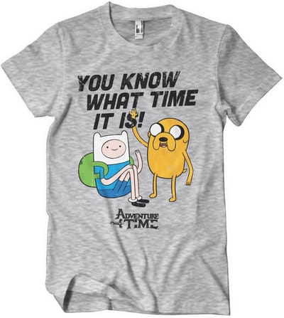 It'S Adventure Time -T-shirt, heathergrijs