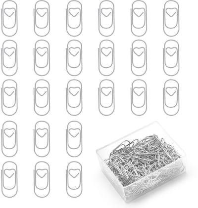 Hartvormige Metalen Bladwijzers - 130 Stuks Kleine Paperclips voor Kantoor en School (Zilver)