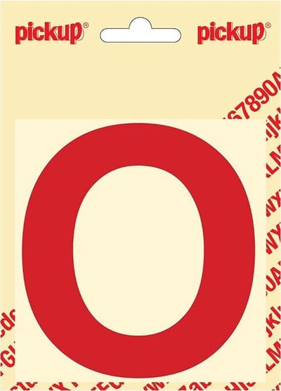 Pickup plakletter Helvetica 100 mm - rood O