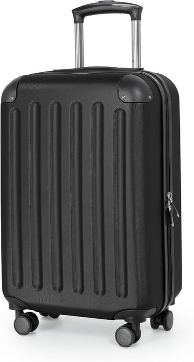 Handbagage Koffer - Reiskoffer Trolley - Vliegen Zonder Check-in - Lichtgewicht 2.3kg - 55x35x20cm - Zwart