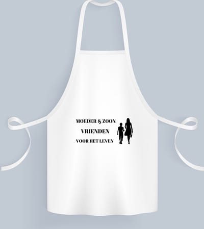 Akyol - moeder en zoon vrienden voor het leven Keukenschort - Vriend - moeder/zoon - moeder cadeautjes - moederdag - verjaardag - geschenk - kado - zoon - zoon artikelen - verjaardag zoon - 82 bij 71 cm
