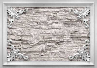 Fotobehangkoning - Behang - Vliesbehang - Fotobehang Sierstenen Kunst - 150 x 105 cm
