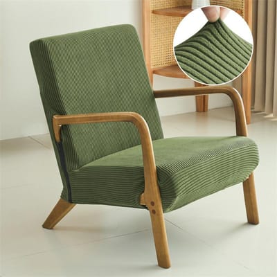 1 stuk gestreepte jacquard fauteuilhoes, elastische hoes voor eenpersoonsbank, universele bankbeschermer voor alle seizoenen, geschikt voor woonkamer en hotel