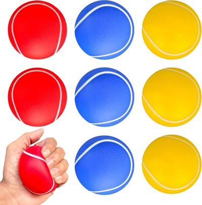 9 Stuks Zachte Tennisballen 70 mm - Trainingsballen voor Beginners