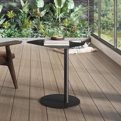 Bijzettafel Metalen Frame 50x50 cm - Stijlvolle Salontafel en Tuintafel in Mat Zwart