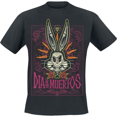 Looney Tunes T-shirt - Dia De Los Muertos - M tot 3XL - voor Mannen - zwart