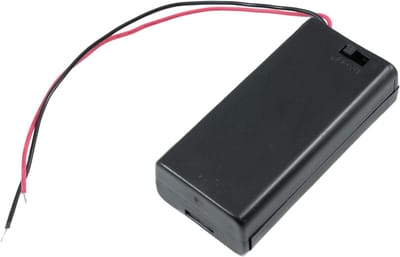 Batterij Houder - Opbergdoos - DIY Elektronica - Met Schakelaar - 10 Stuks - Zwart