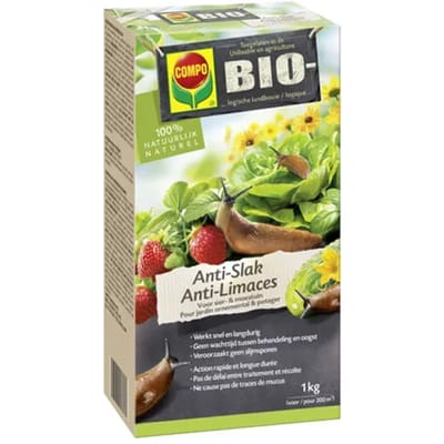 COMPO Bio Anti-Slak - voor siertuin en moestuin - snelle en lange werking - doos 1 kg (200 m²)