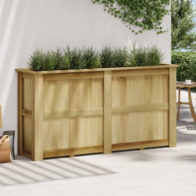 vidaXL - Plantenbak - verhoogd - 196x50x100 - cm - geïmpregneerd - grenenhout