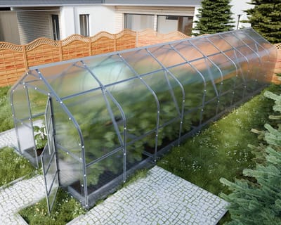 KLASIKA DROP 25m² Tuinkas - 2.5 m x 10 m - 4mm Dikte - Kweekkas - Polycarbonaat afdekking