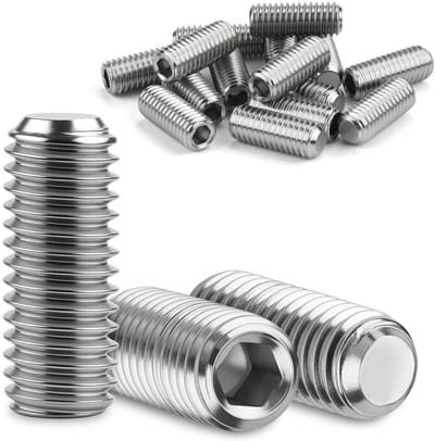 Pack van 15 M5 x 20 mm draadpennen, DIN 913, roestvrij staal A2, conische ronde kop voor meubelassemblage en bevestiging