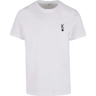 Mister Tee - King Card EMB Heren Tshirt - S - Wit