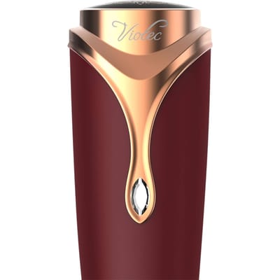 Viotec - Firelick - Mini Vibrator - Wand Vibrator - Goud en Wijnrood - Luxueus Zacht Siliconen