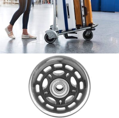 Dailygoods- Vervangingswiel 3-inch - Transparant Mute-wiel - Slijtvast PU-materiaal - ABEC-3 Lager - Geschikt voor bagagekoffer/roller - Perfecte vervanging voor defecte wielen