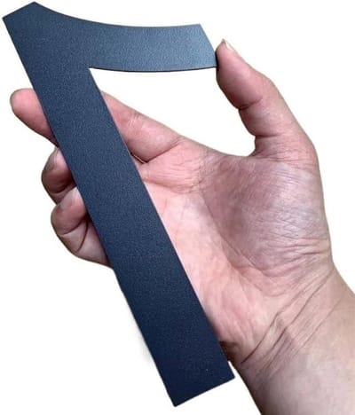Huisnummer Metaal - Adres Plaat - Huis Aanduiding - Waterdicht Roestvrij - 20 cm - Zwart